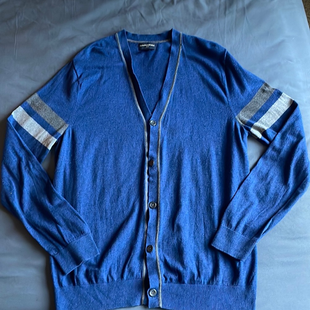 Banana Republic Cardigan sweater Stripe detail L